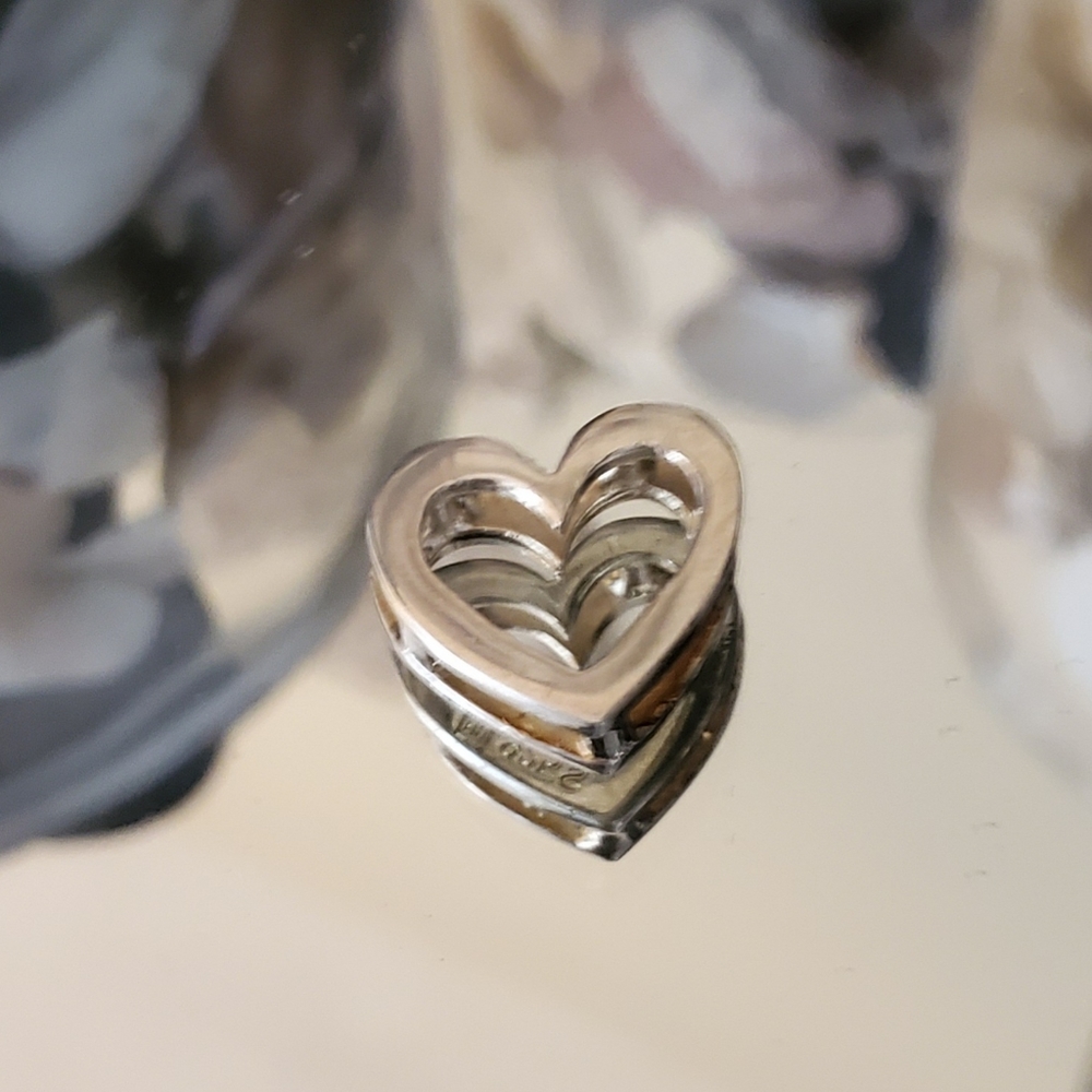 *Henning Ulrichsen Cutout Heart Slide Pendant